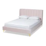 Serene Glam Velvet Upholstered Bed
