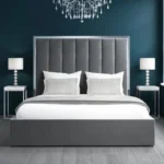 Snooze Serenade Grey Velvet  Bed