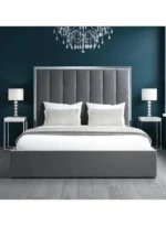 Snooze Serenade Grey Velvet  Bed