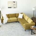 Symmetrical Corner Velvet Sectional Sofa - Image 8
