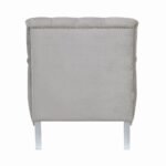 Traditional Gray Fabric Tufted Curved Back Sofa - Image 5