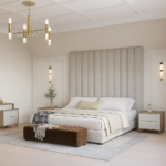Tranquil Haven Vertical Channel Wall Panel Headboard Bed - Image 2