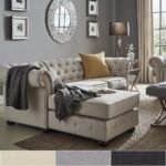 Tufted Scroll Arm Chesterfield 3 Seater Sofa and Chaise - Image 4