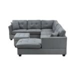 U-Shape Sectional Sofa Storage Ottoman - Image 3