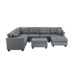 U-Shape Sectional Sofa Storage Ottoman - Image 4