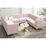 Valencia Channel Tufted Velvet 8 Seater Sectional Sofa - Image 2