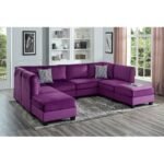 Velvet Grey Modular Sectional Sofa - Image 5