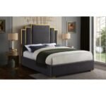 Noah Velvet Upholstered Bed Frame - Image 2