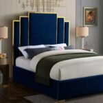 Noah Velvet Upholstered Bed Frame
