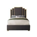 Noah Velvet Upholstered Bed Frame - Image 8