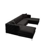 Velvet Upholstered U-Shaped Sectional Sofa - Image 10