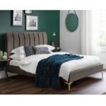 Noa Velvet Upholstered Vertical Tufted Bed - Image 2