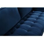 Velvet Fabric Contemporary Tufted Sofa - Image 3
