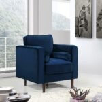 Velvet Fabric Contemporary Tufted Sofa - Image 4