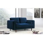 Velvet Fabric Contemporary Tufted Sofa - Image 5