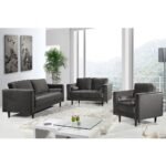 Velvet Fabric Contemporary Tufted Sofa - Image 7