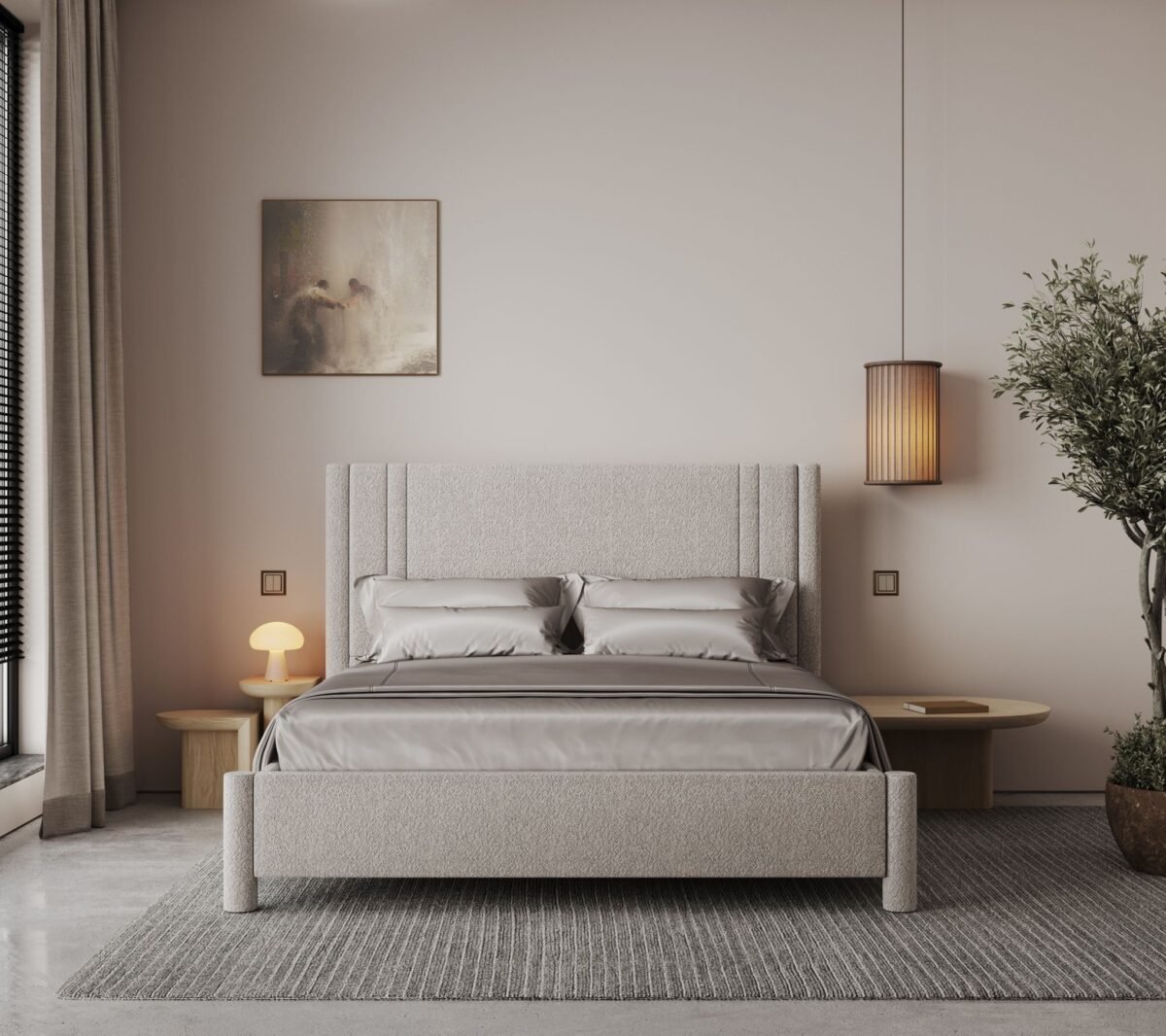 b1-1.jpeg Wrexam Boucle Bed - Image 1