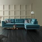 Button Cushion Fabric Sofa