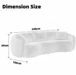 SoftCrest Fleece Fabric Overstuffed Sofa - Image 2