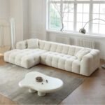 Aristocrat Fleece Fabric Cloud L-shaped Sofa