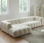 Aristocrat Fleece Fabric Cloud L-shaped Sofa - Image 3