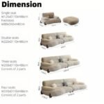 Crown Luxury Fleece Fabric Sofa - Image 3