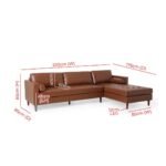 Contemporary Tufted Upholstered Chaise Sectional L-Shape Sofa - Image 11