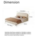 AstridSleep Bed Frame Modern Velvet King/Queen Size - Image 4