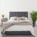 Dream Zen King Size Ottoman Bed in Grey Velvet
