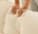 Snuggle Fleece Fabric Overstuffed Cloud shaped Sofa - Image 4
