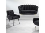 Messina Sofa - Black Velvet - Image 2
