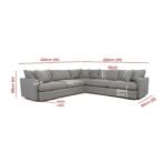 Urban 5-Seater Linen L-Shape Sofa - Image 3