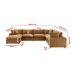 Fabric Upholstered Sectional Sofa - Image 7