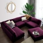 Aurora 5 Seater U-Shape Velvet Sofa - Image 3