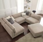 Aurora 5 Seater U-Shape Velvet Sofa - Image 4