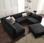 Aurora 5 Seater U-Shape Velvet Sofa - Image 6