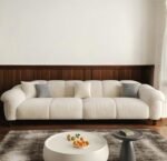 Tuxedo Boucle Fabric Sofa Set - Image 2