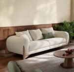Louis 3 Seater Boucle Fabric Sofa