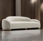 Colonial 2-Seater Boucle Fabric Sofa