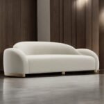 Colonial 2-Seater Boucle Fabric Sofa