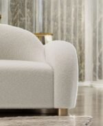 Colonial 2-Seater Boucle Fabric Sofa - Image 4