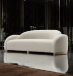 Colonial 2-Seater Boucle Fabric Sofa - Image 2