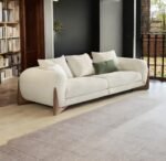 Louis 3 Seater Boucle Fabric Sofa - Image 2