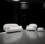 Settee Boucle Fabric Sofa Set - Image 2