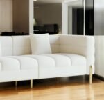 Recamier 2-Seater Boucle Fabric Sofa - Image 3