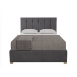 Dream Zen King Size Ottoman Bed in Grey Velvet - Image 2