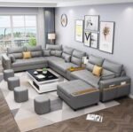 Victoria 7-Seater Leather L-Shape Corner Sofa - Image 5