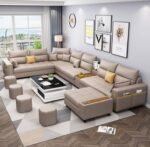 Victoria 7-Seater Leather L-Shape Corner Sofa - Image 3