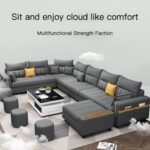 Victoria 7-Seater Leather L-Shape Corner Sofa - Image 7