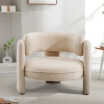 Modern Velvet Accent Chair with Armrests - Image 2